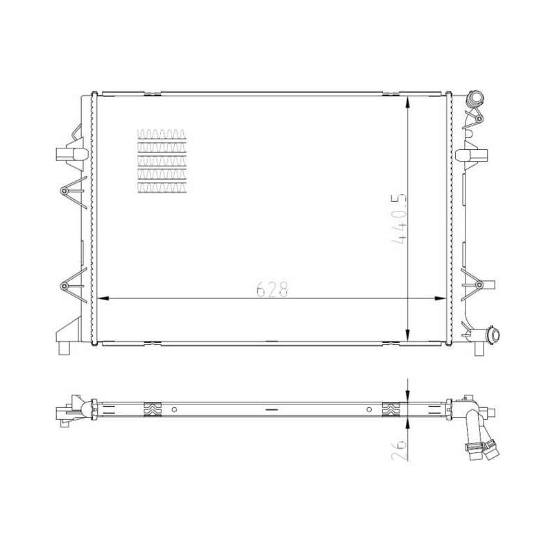 RAD VW CADDY 2.0D 15- RADIATORS ALU