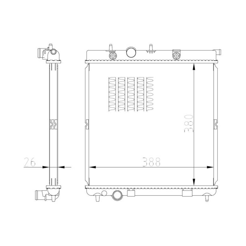 RAD PEUGEOT 207 1.4 06- RADIATORS A