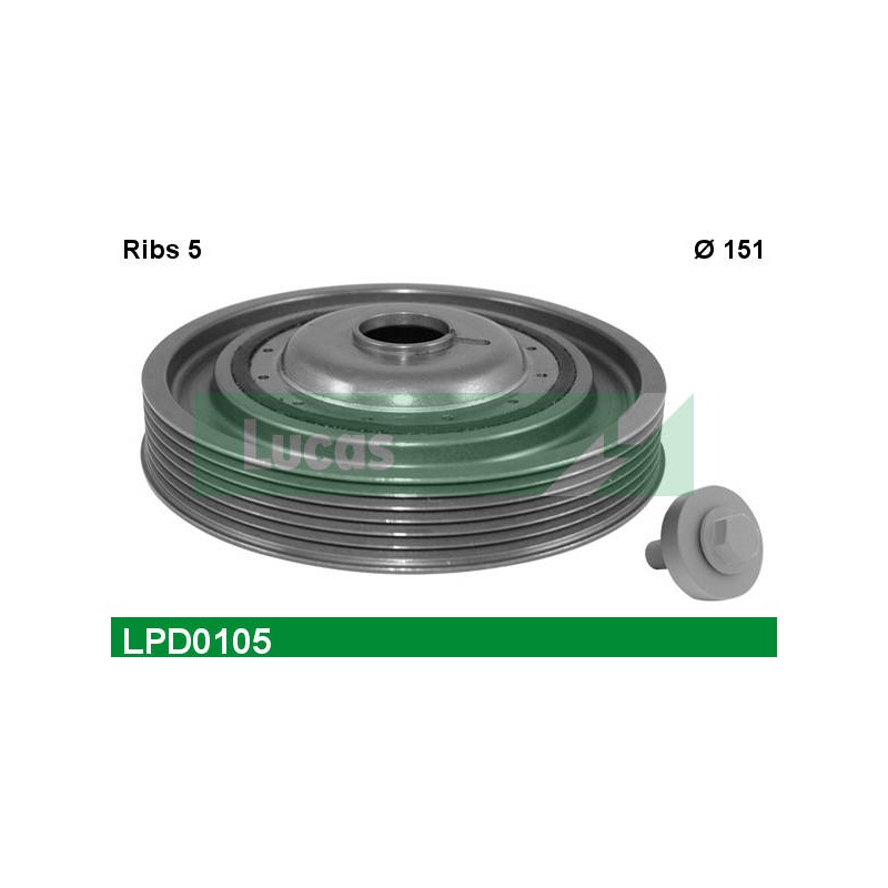 LUCAS DAMPER PULLEY WITH SCREW + NOTICE