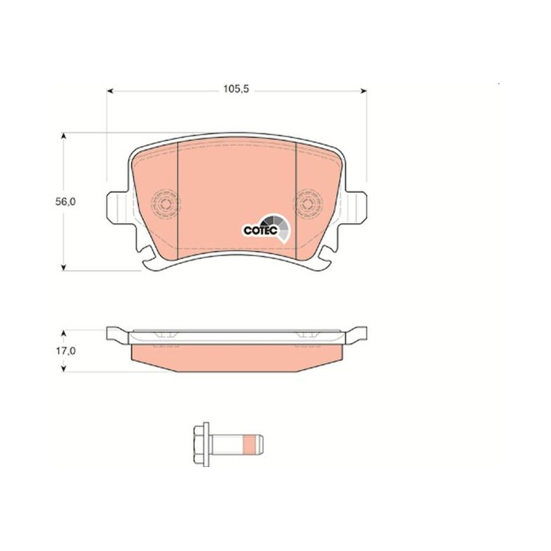 Cotec, Kit De Plaquettes De Frein Trw