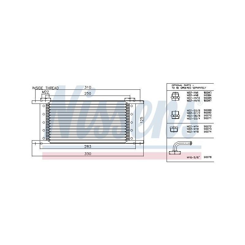 RAD.HUILE ALU-OLIEK LER 16 ROW-AL M