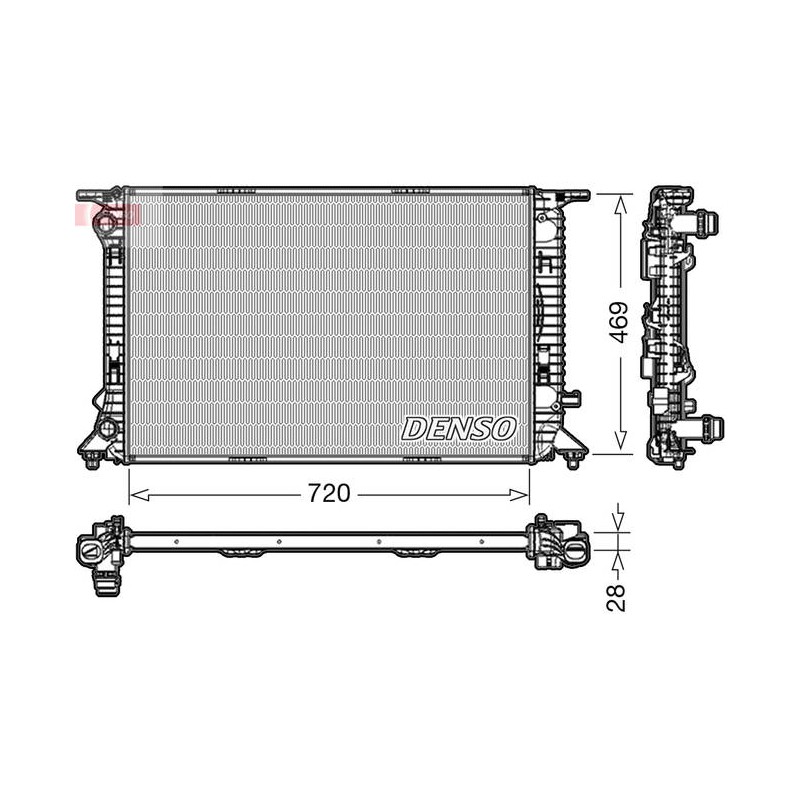 RAD. EAU AUDI A4/A5/A6/Q3/Q5