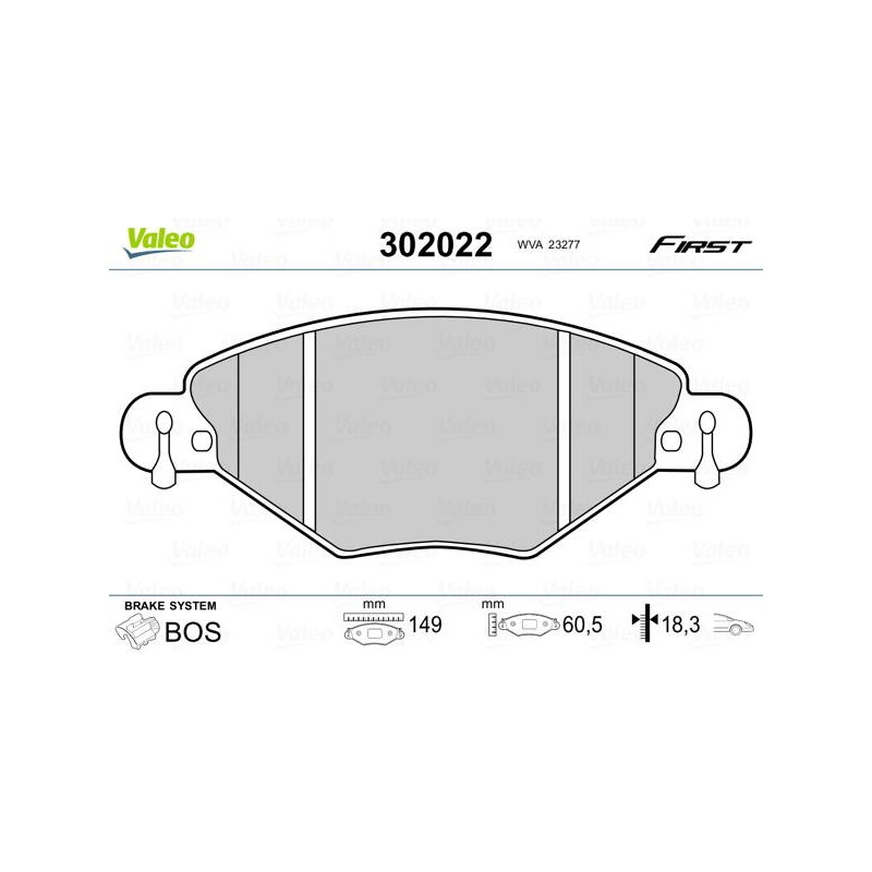 PLAQ FREIN FIRST CITROEN C5 10.00